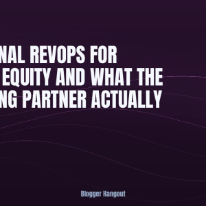 Fractional RevOps for Private Equity and What the Operating Partner Actually Buys